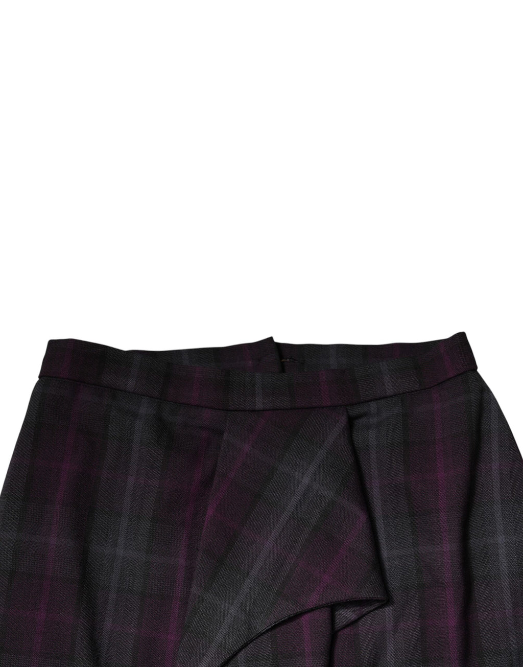 BENCIVENGA Multicolor Plaid High-Waisted Ruched Miniskirt