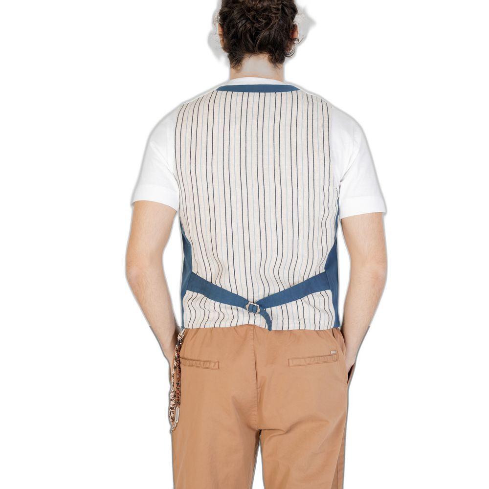Gianni Lupo Blaue Baumwollweste