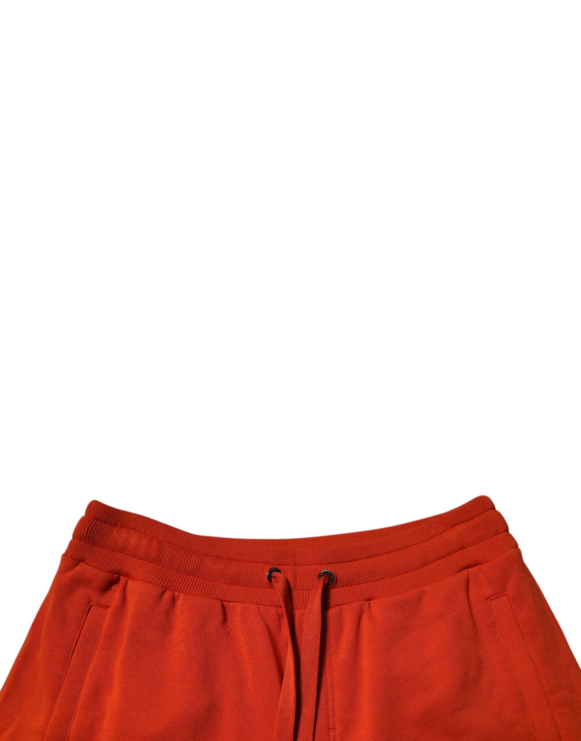 Dolce & Gabbana Men's Red Mid-Rise Cotton Blend Bermuda Shorts