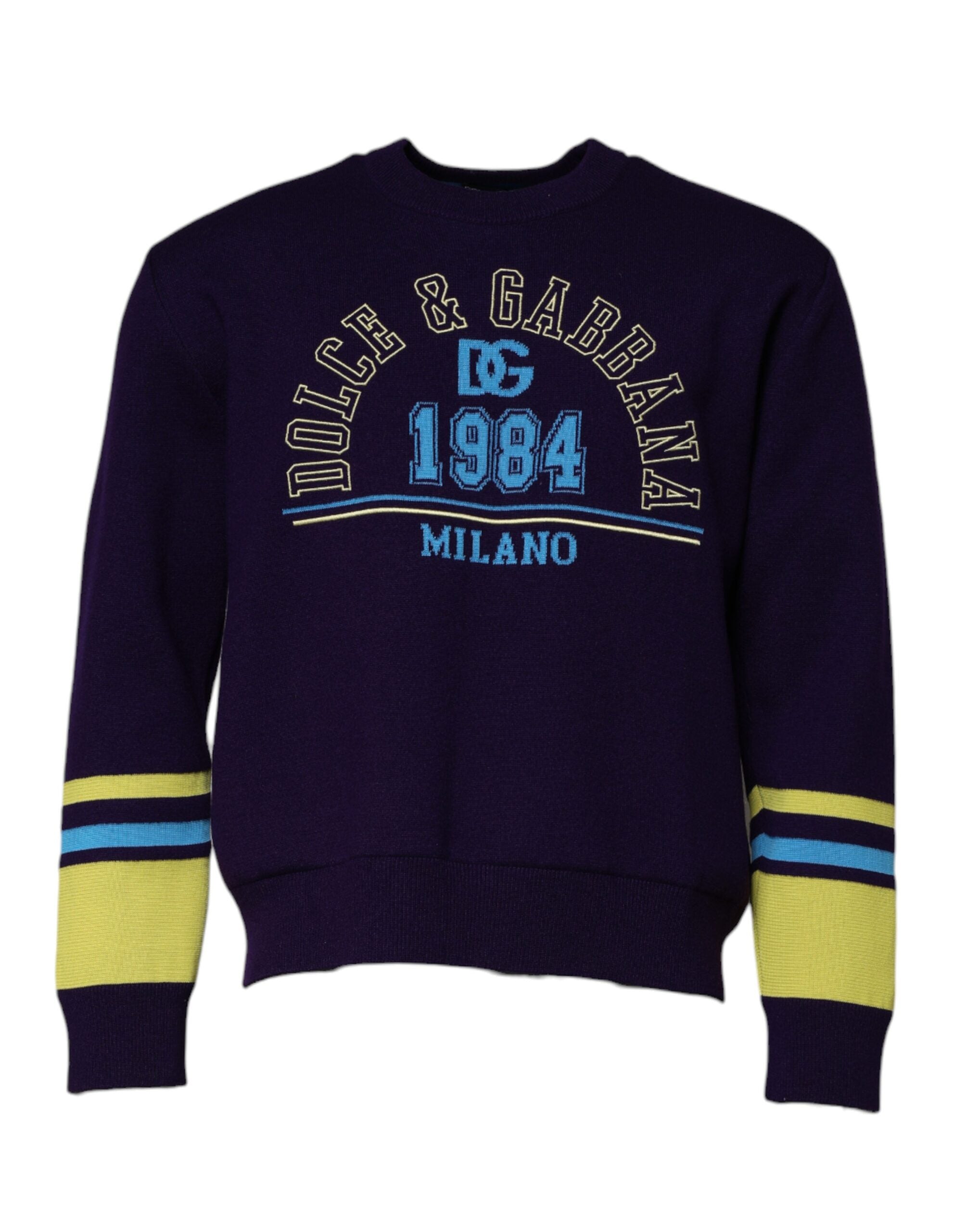 Dolce & Gabbana Blue 1984 Milano Crewneck Sweatshirt