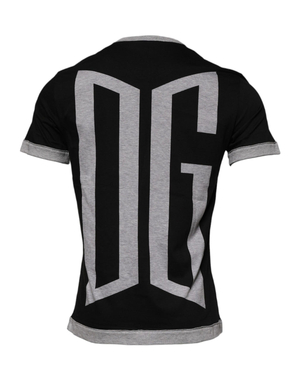 Dolce & Gabbana Black Logo Cotton Crew Neck Men's T-shirt