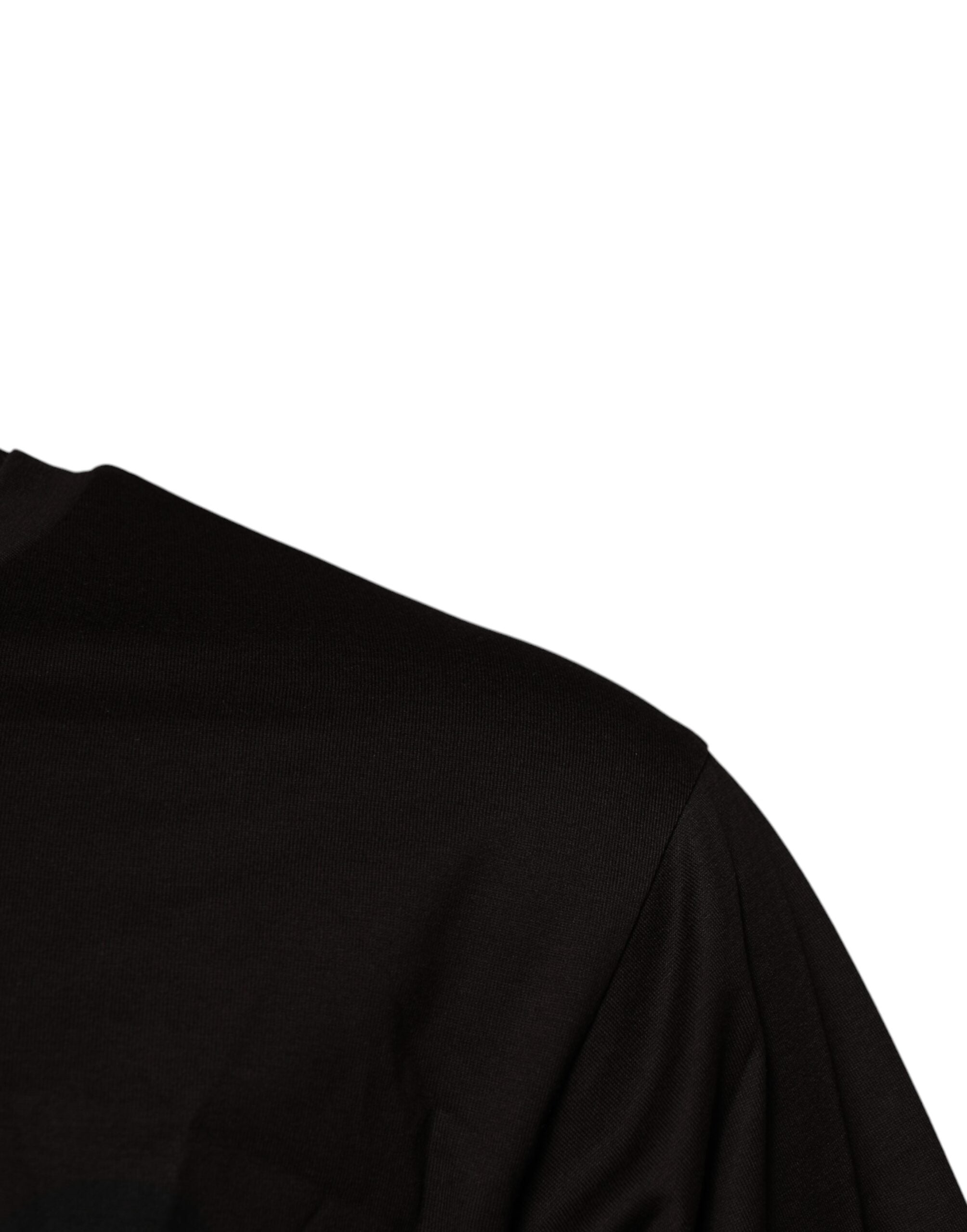 Dolce & Gabbana Dark Brown Cotton Crewneck Logo T-Shirt
