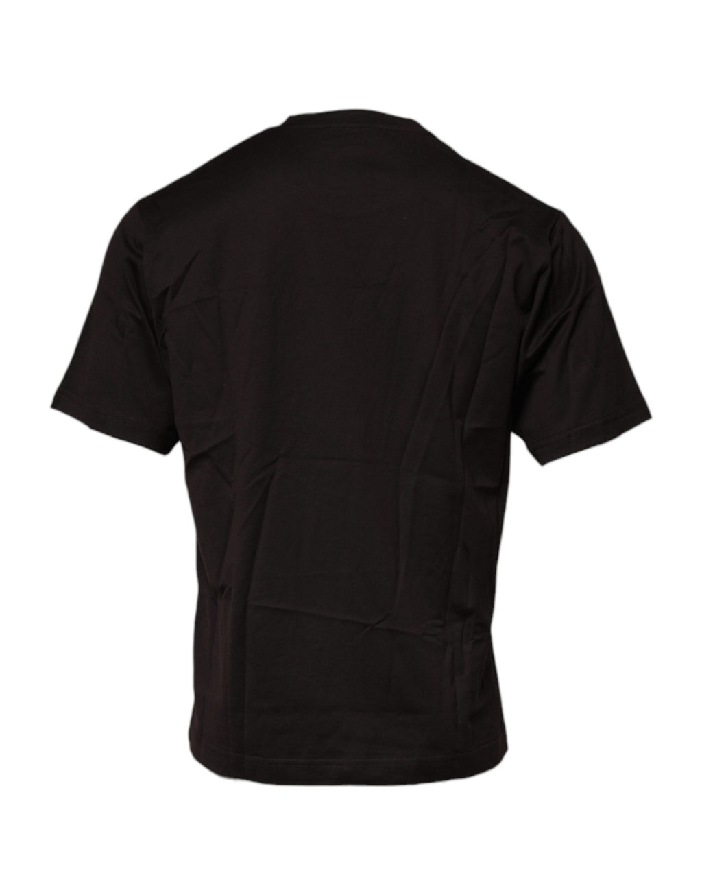 Dolce & Gabbana Dark Brown Cotton Crewneck Logo T-Shirt