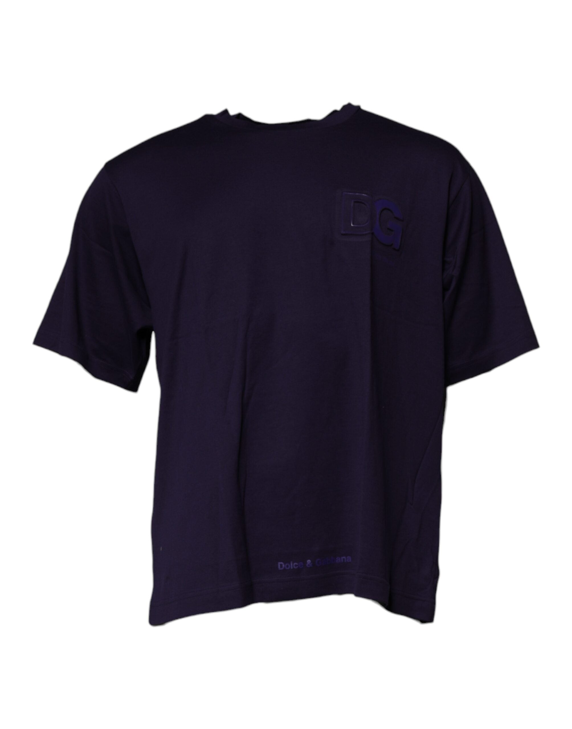 Dolce & Gabbana Navy DG Logo Cotton Crew-Neck T-Shirt