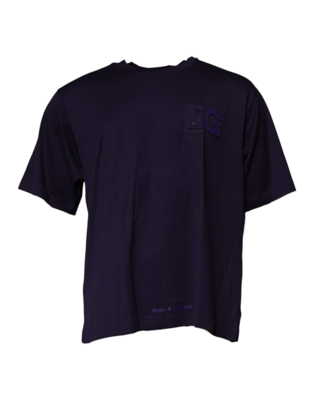 Dolce & Gabbana Navy DG Logo Cotton Crew-Neck T-Shirt