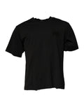 Dolce & Gabbana Black DG Logo Cotton Crew-Neck T-Shirt