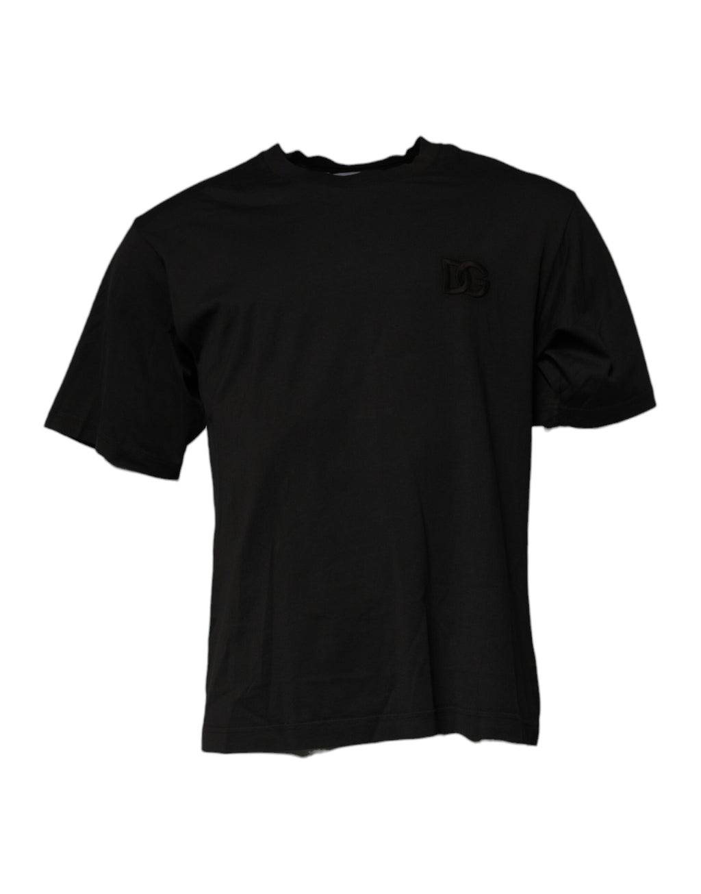 Dolce & Gabbana Black DG Logo Cotton Crew-Neck T-Shirt