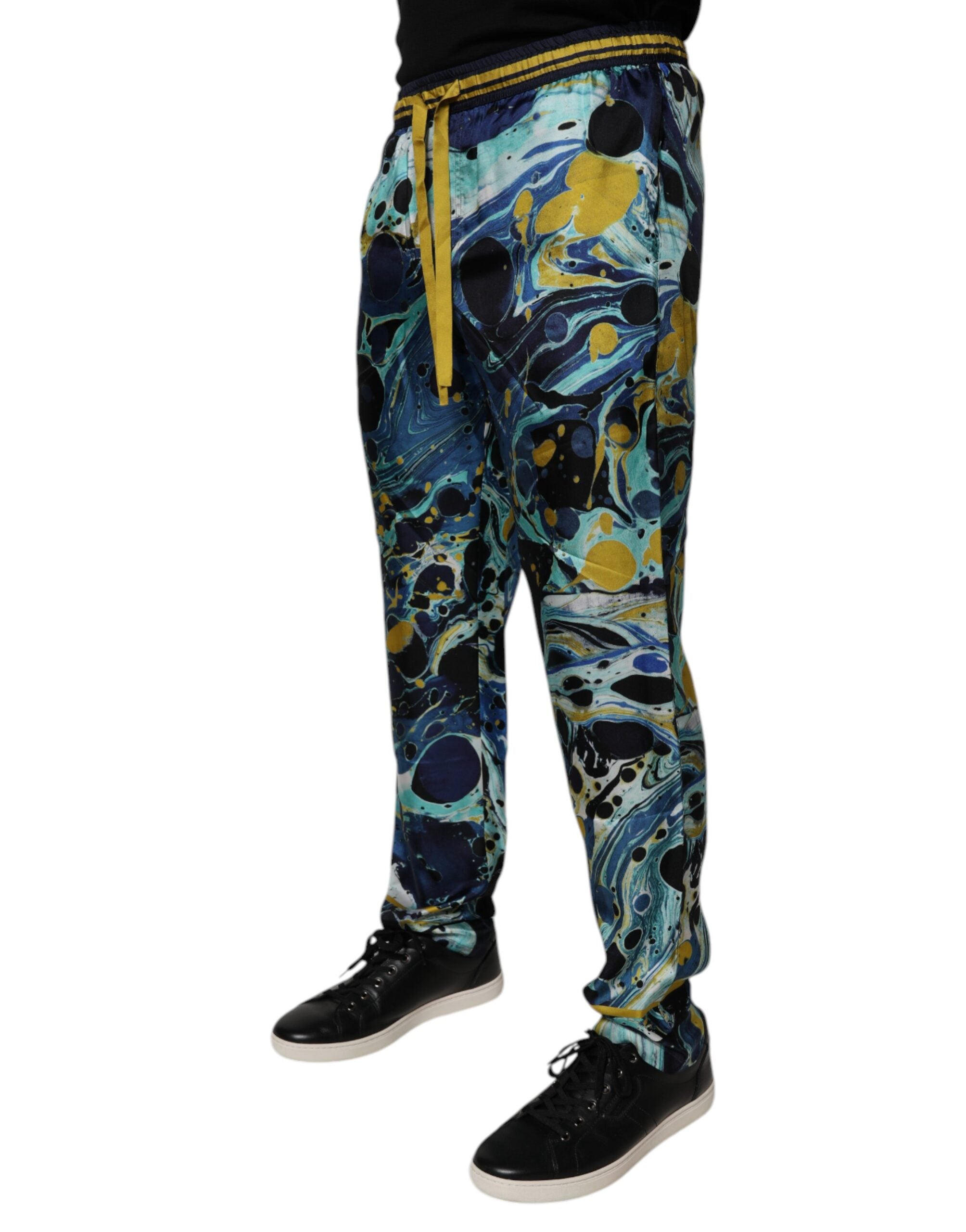 Dolce & Gabbana Multicolor Marmorierte Jogginghose Jogginghose Hose