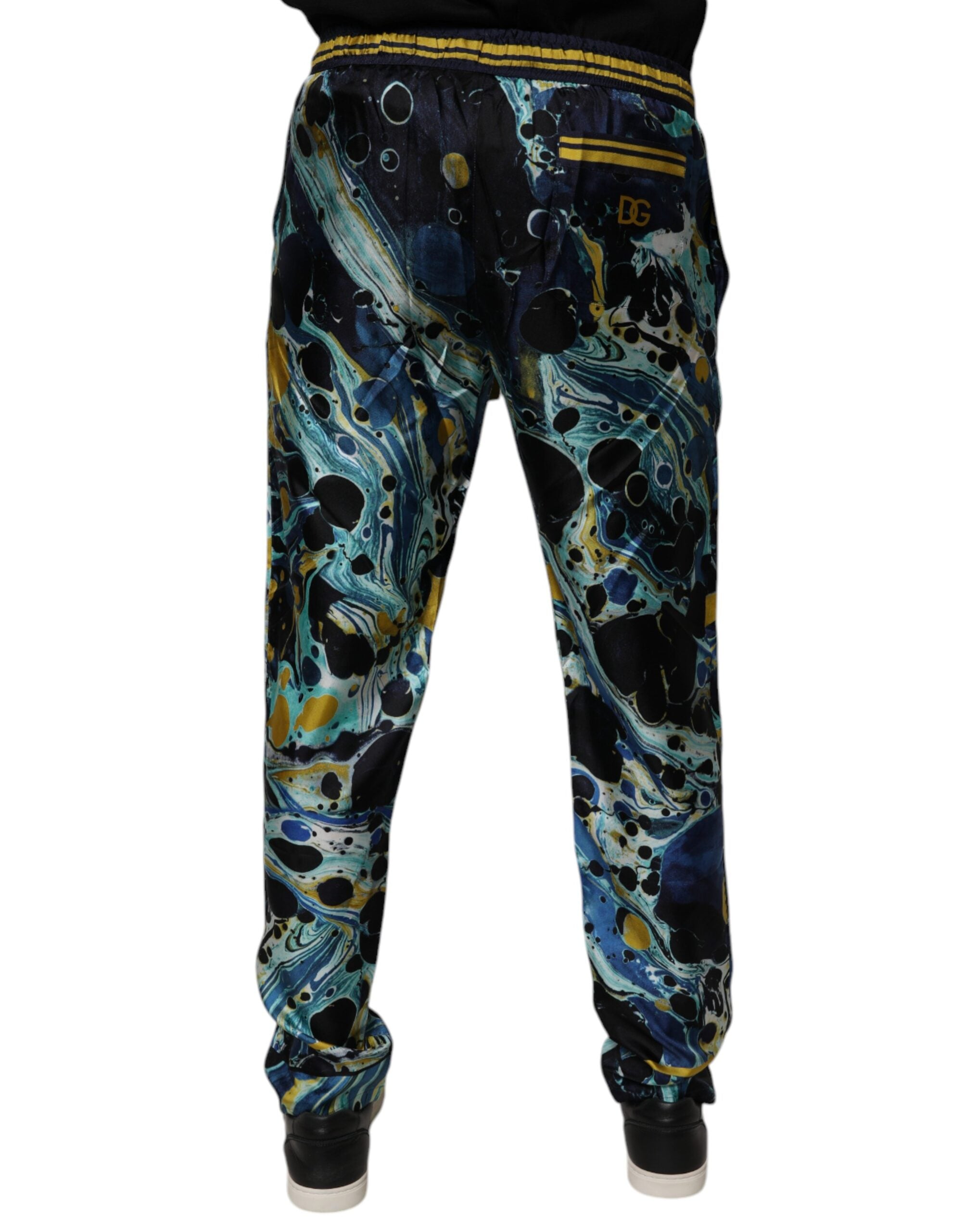 Dolce & Gabbana Multicolor Marmorierte Jogginghose Jogginghose Hose