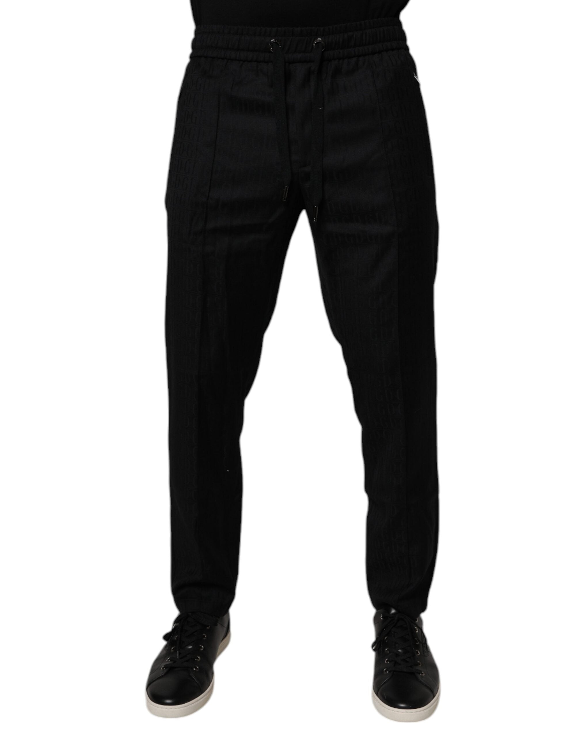 Dolce & Gabbana Schwarze Woll-Jogginghose Jogginghose