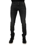 Dolce & Gabbana Men's Black Cotton Stretch Skinny Denim Jeans