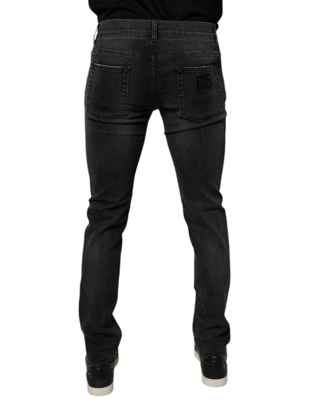 Dolce & Gabbana Men's Black Cotton Stretch Skinny Denim Jeans