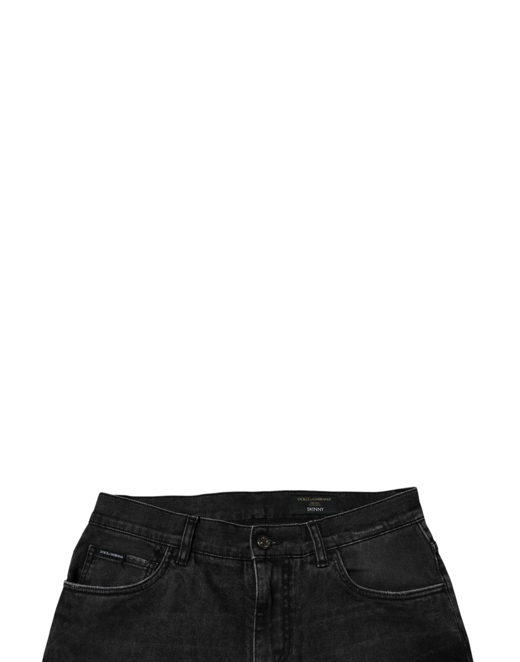 Dolce & Gabbana Men's Black Cotton Stretch Skinny Denim Jeans