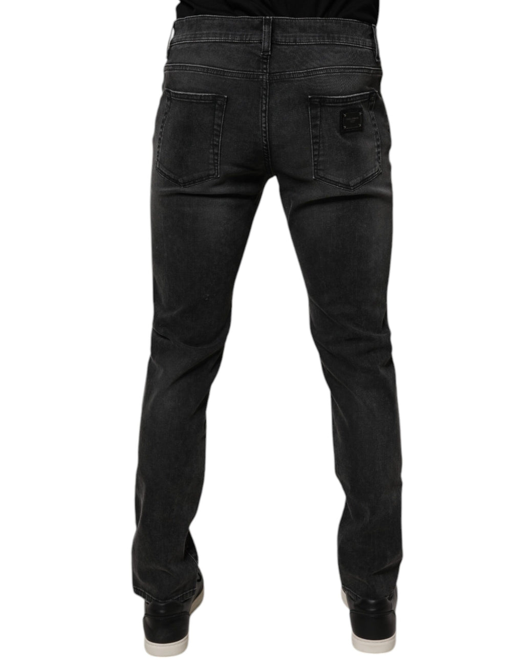 Dolce & Gabbana Men's Black Cotton Stretch Skinny Denim Jeans