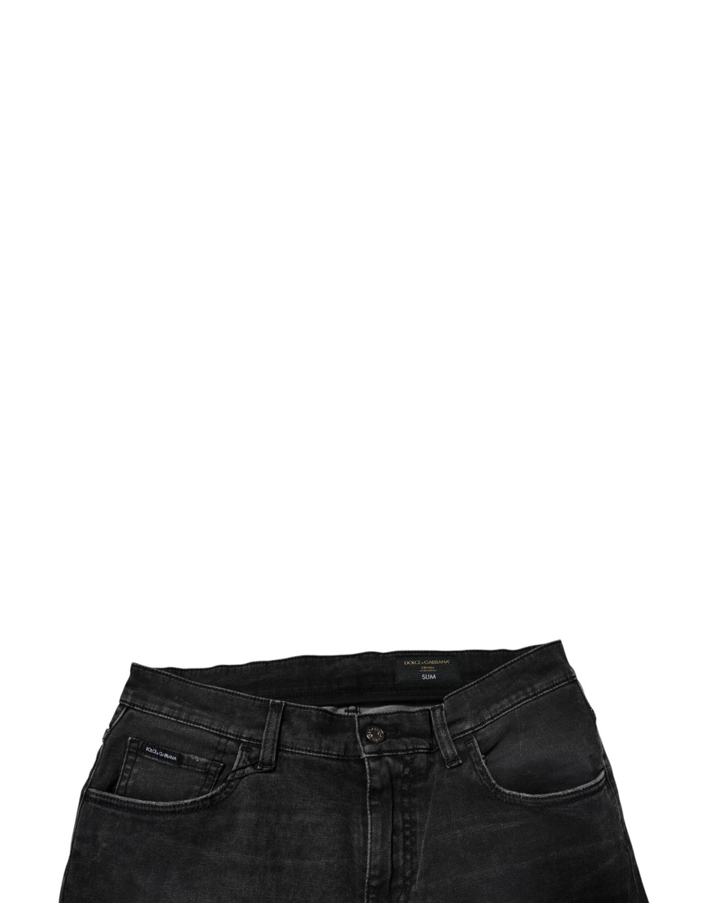 Dolce & Gabbana Men's Black Cotton Stretch Skinny Denim Jeans