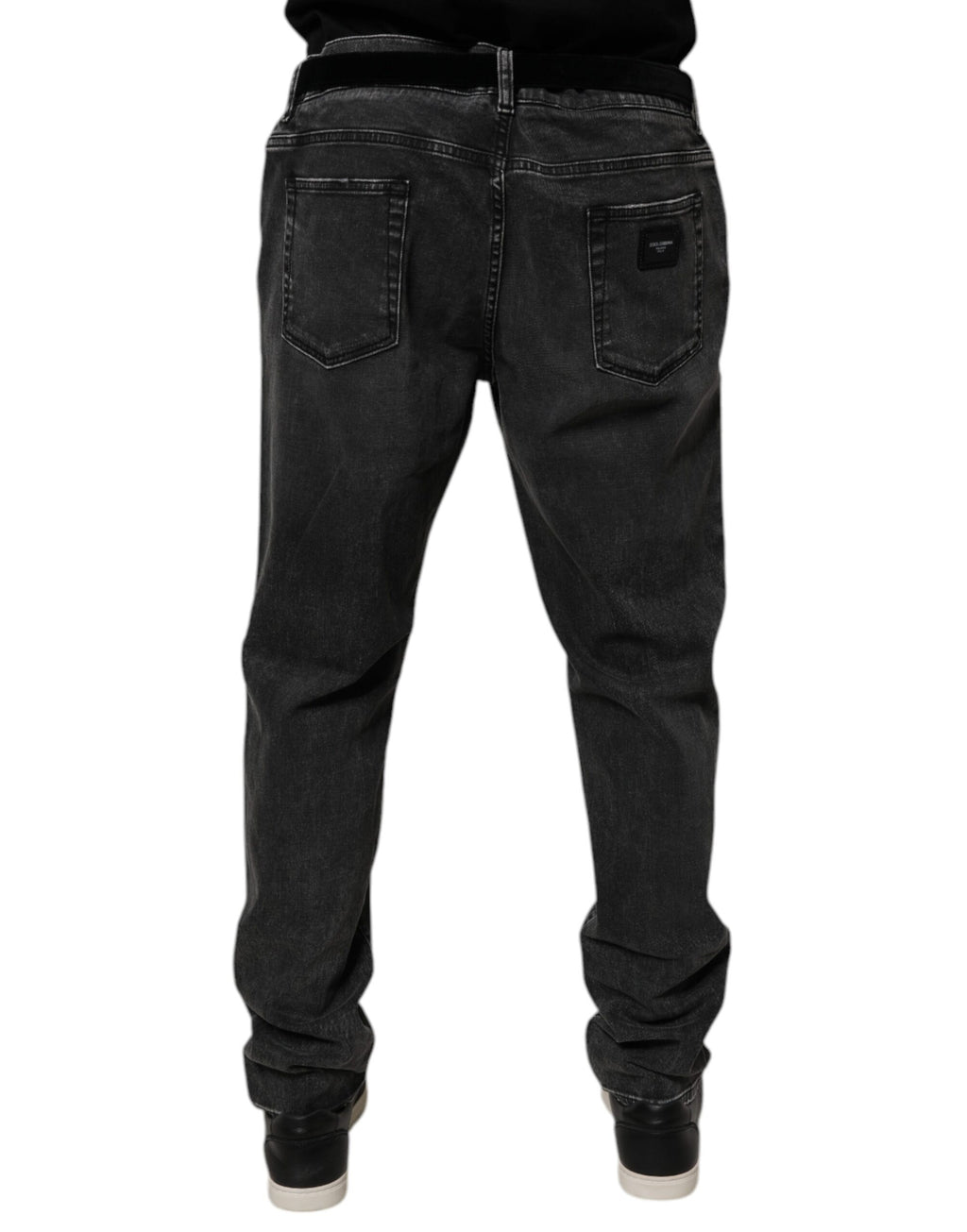 Dolce & Gabbana Men's Black Cotton Stretch Skinny Denim Jeans