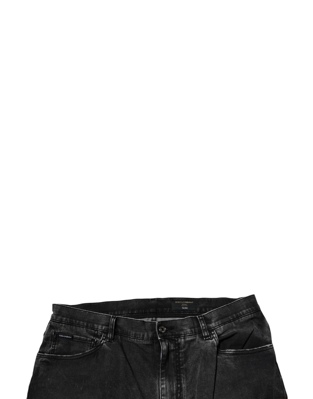 Dolce & Gabbana Men's Black Cotton Stretch Skinny Denim Jeans