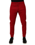 Dolce & Gabbana Red Cotton Jogging Shorts