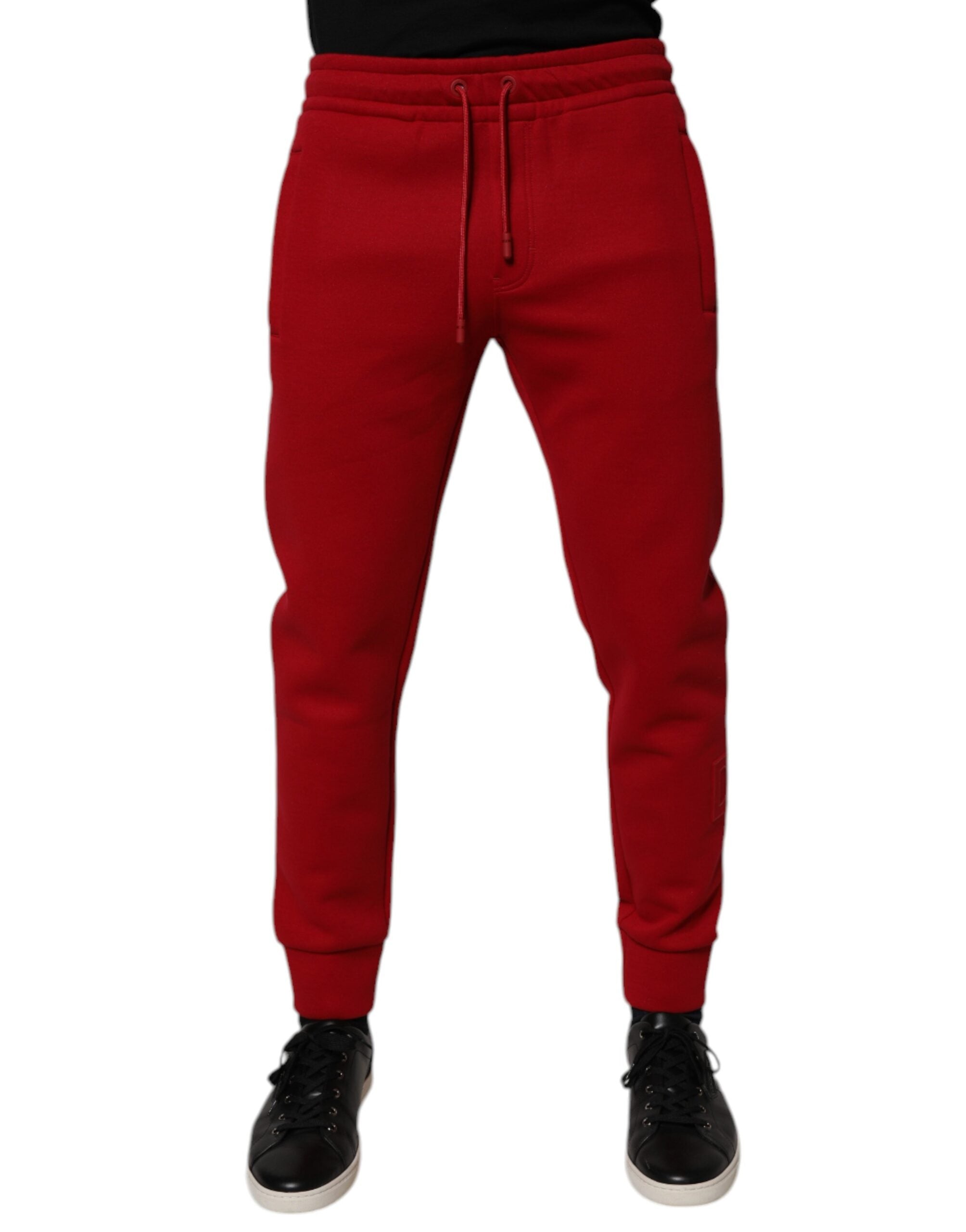 Dolce & Gabbana Red Cotton Jogging Shorts