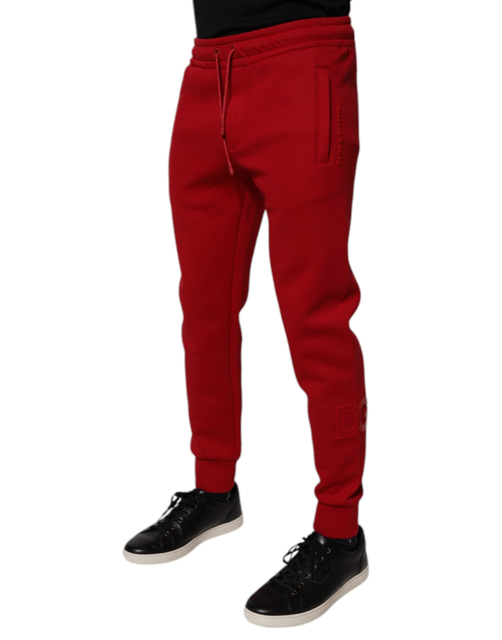 Dolce & Gabbana Red Cotton Jogging Shorts