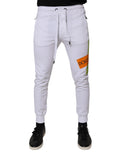 Dolce & Gabbana Weiße Logo-Jogginghose aus Baumwolle