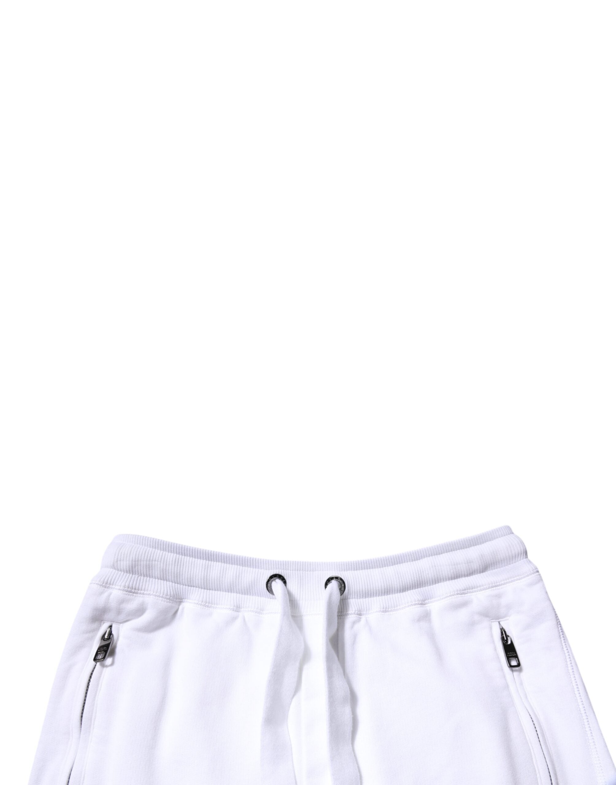 Dolce & Gabbana Weiße Logo-Jogginghose aus Baumwolle