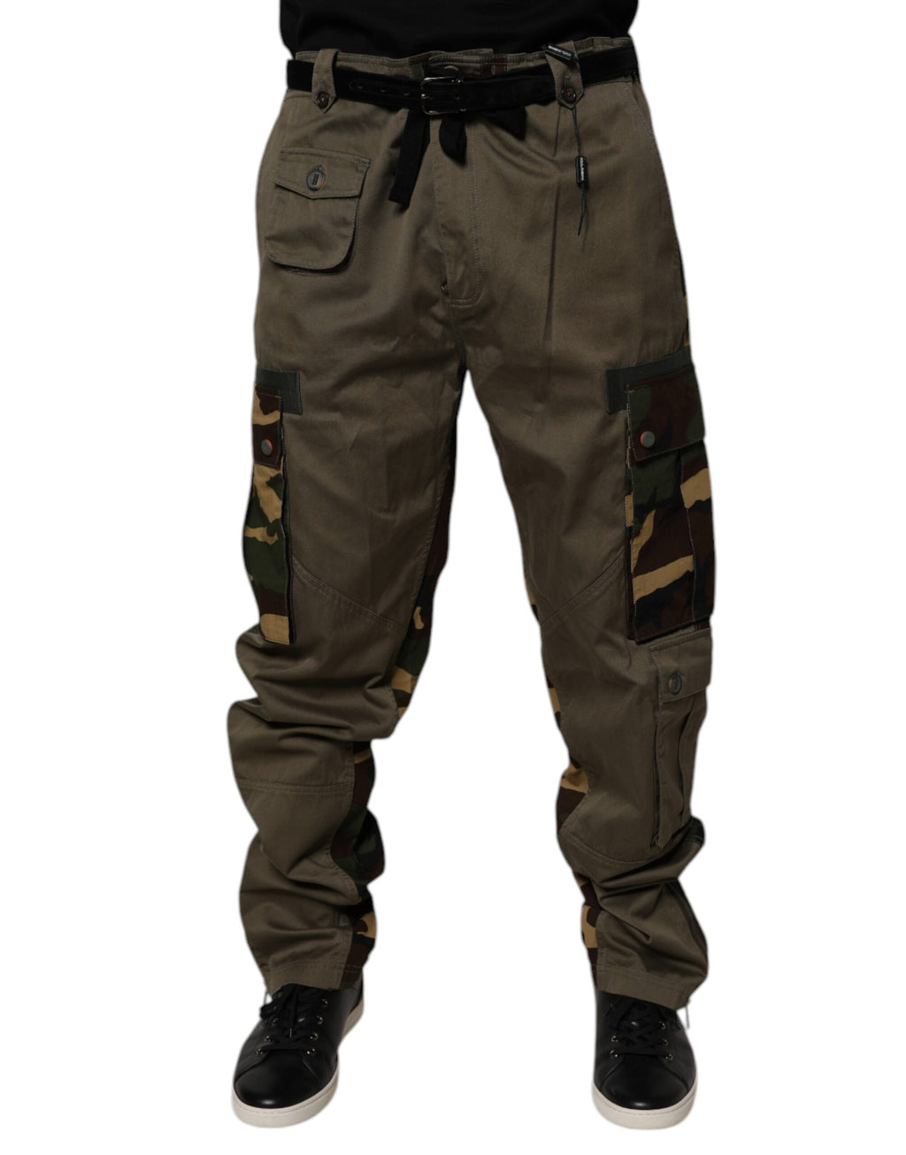 Dolce & Gabbana Multicolor Camouflage Patchwork Cargo Trousers
