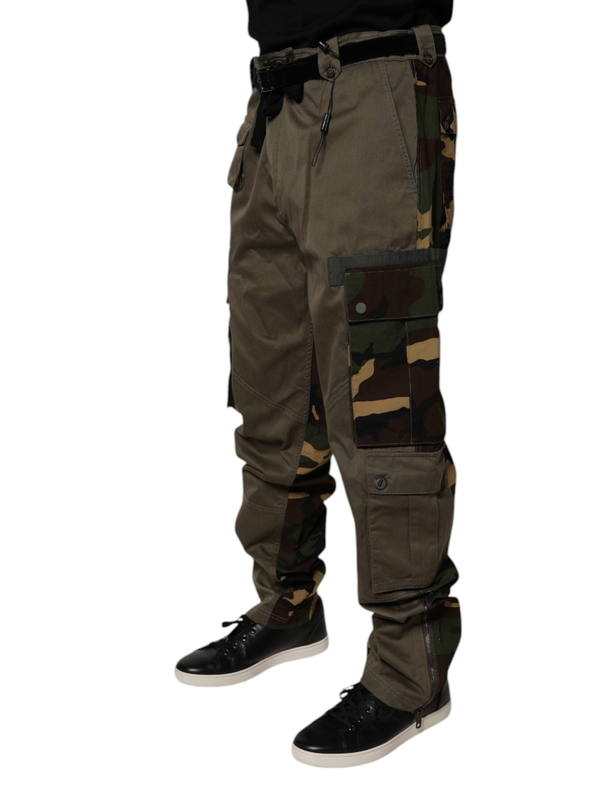 Dolce & Gabbana Multicolor Camouflage Patchwork Cargo Trousers