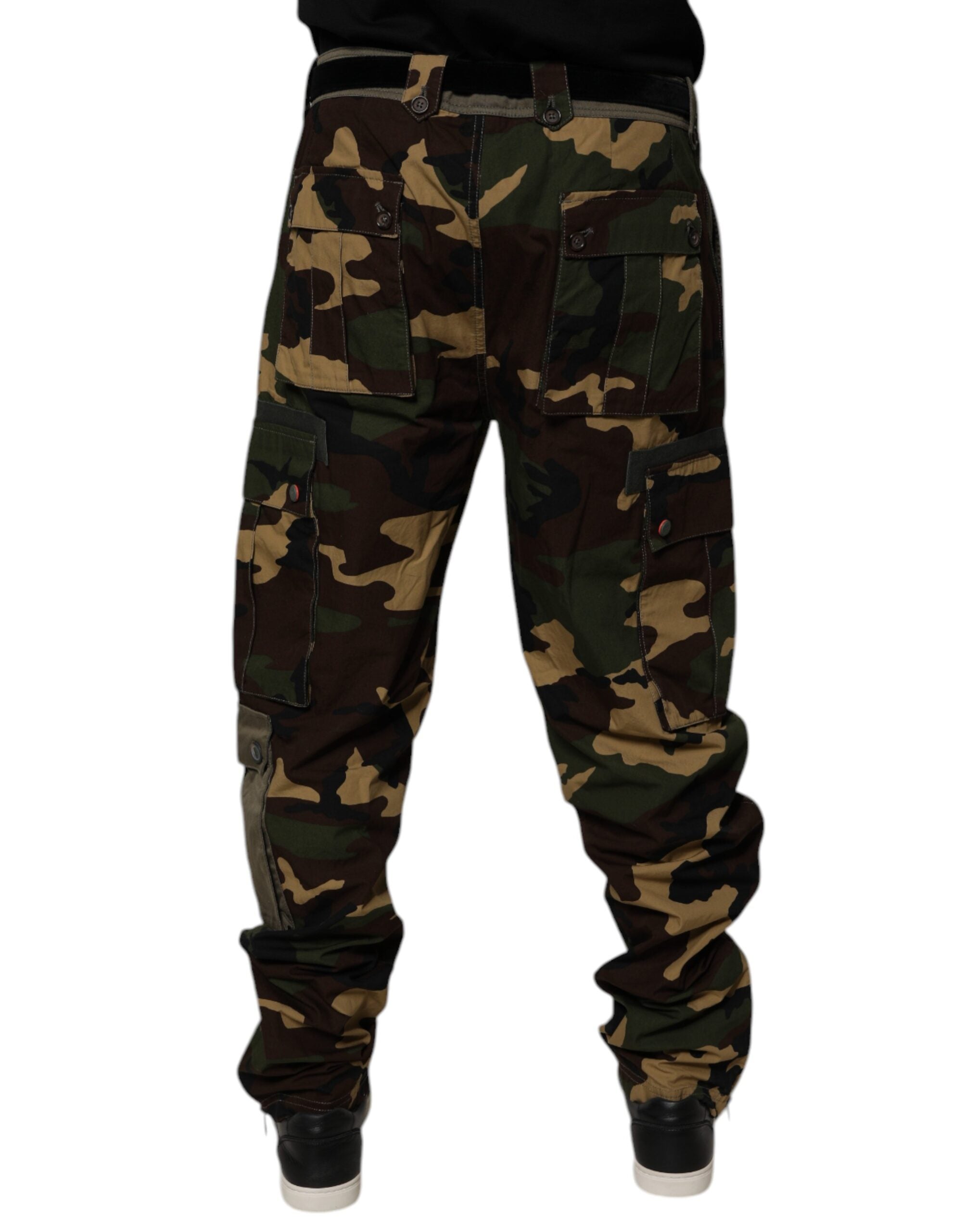 Dolce & Gabbana Multicolor Camouflage Patchwork Cargo Trousers