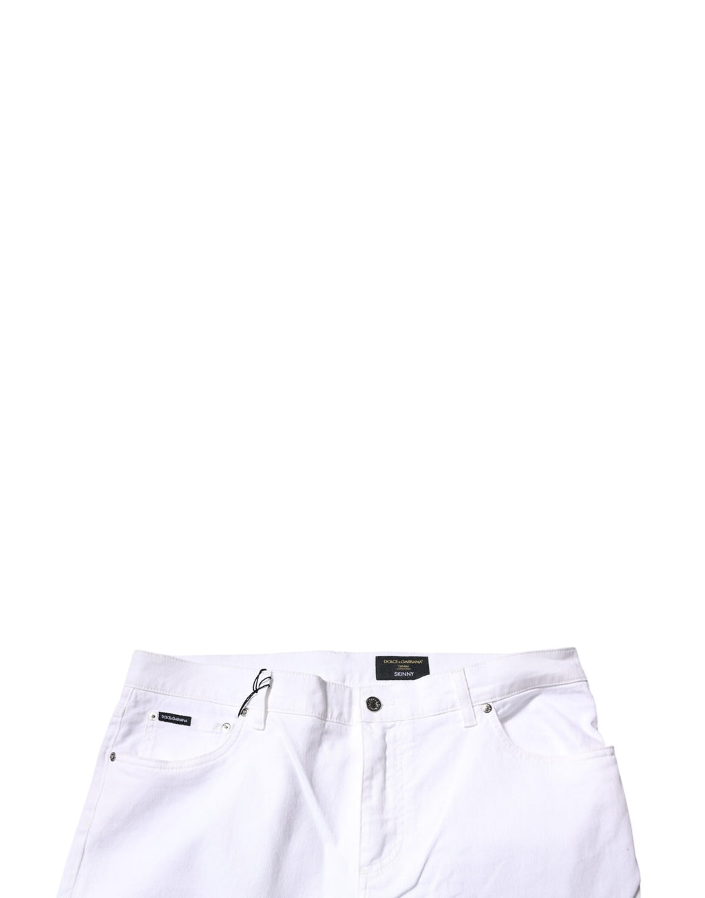 Dolce & Gabbana Weiße Baumwoll-Stretch-Skinny-Denim-Jeans für Männer