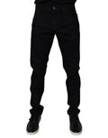 Dolce & Gabbana Black Cotton Stretch Slim Fit Men's Denim Jeans