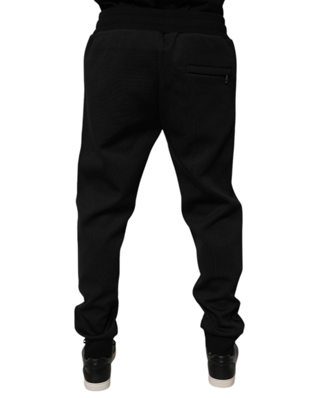 Dolce & Gabbana Black Polyester Men's Jogger Sweatpants Trousers