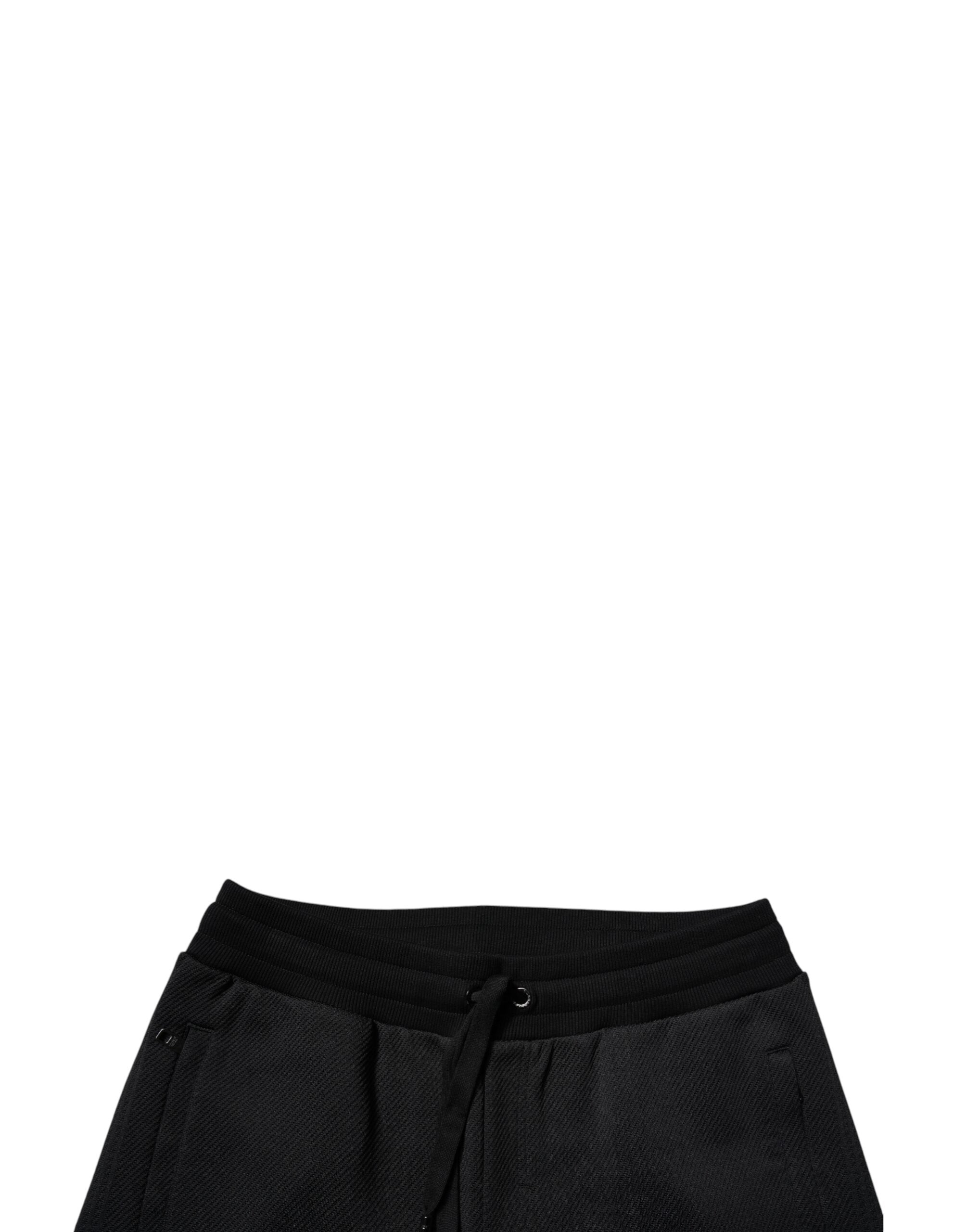 Dolce & Gabbana Black Polyester Men's Jogger Sweatpants Trousers