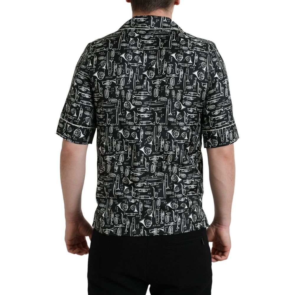 Dolce & Gabbana Schwarze Seidenbluse