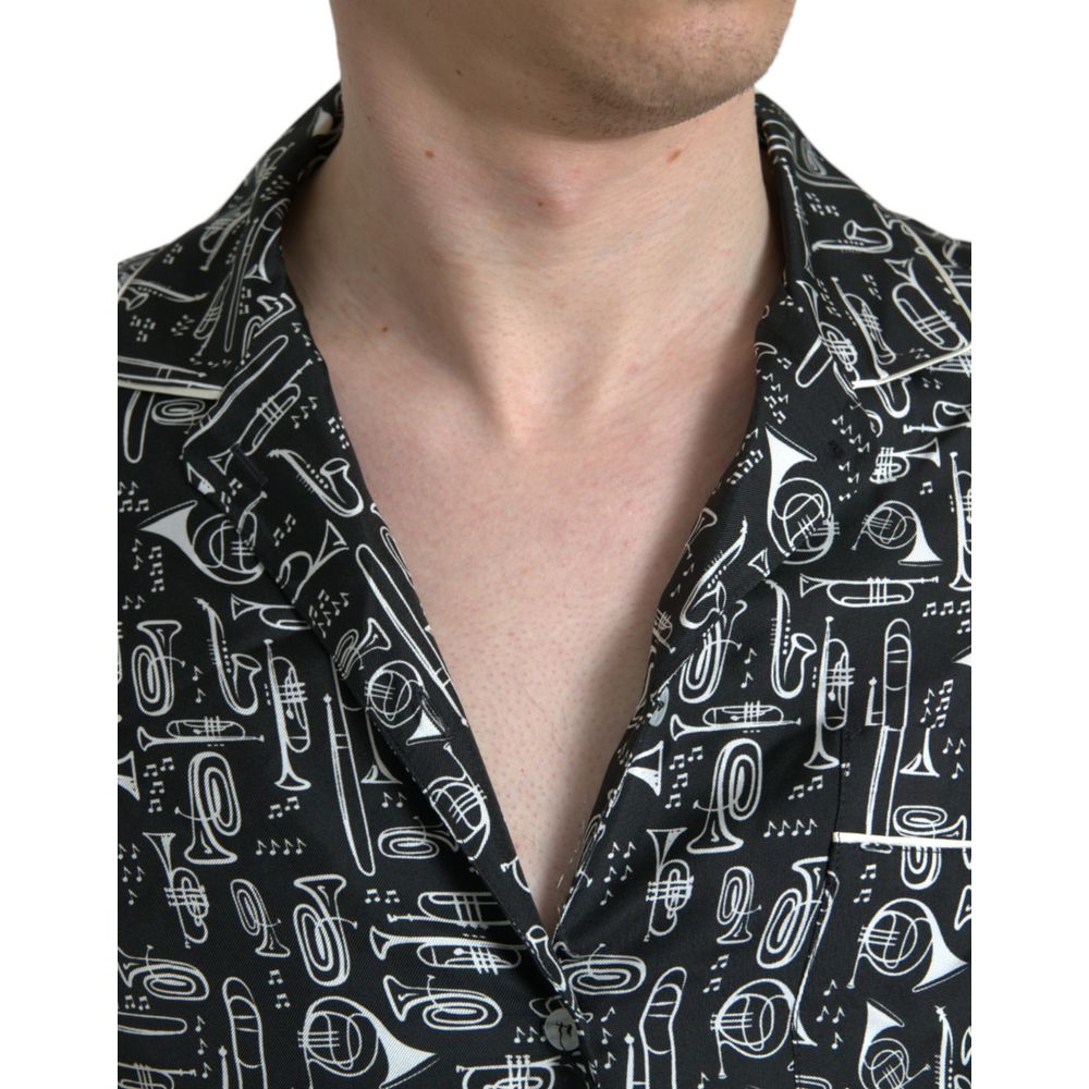 Dolce & Gabbana Schwarze Seidenbluse