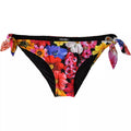 Dolce & Gabbana Schwarzer Floral Print Badeanzug Bikini Bottom Bademode