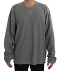 Dolce & Gabbana Grauer Seidenpullover mit Rundhalsausschnitt