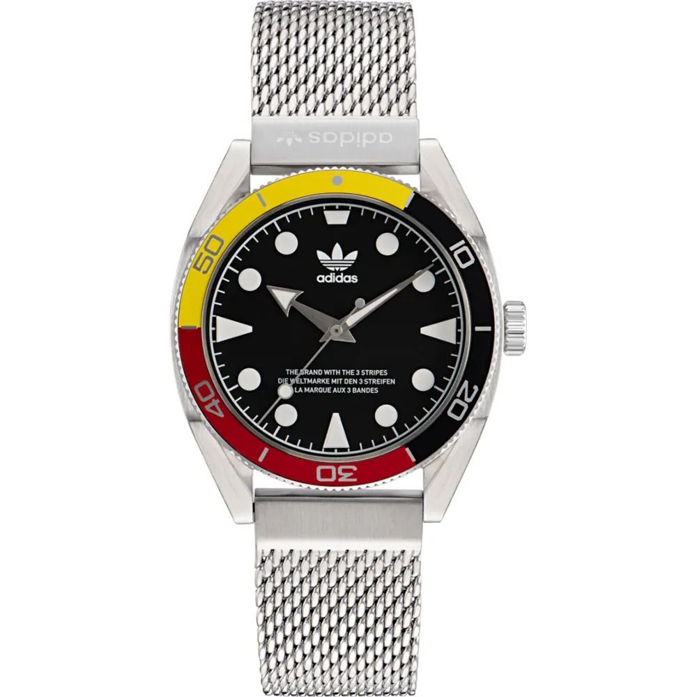 Adidas Elegant Grey Stainless Steel Wristwatch