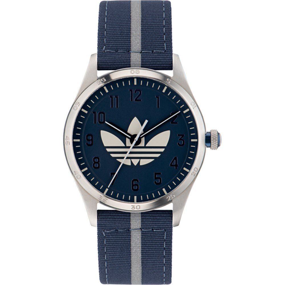 Adidas Blaues Stoffarmband Sportuhr