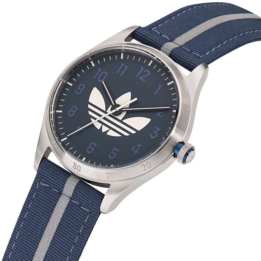 Adidas Blaues Stoffarmband Sportuhr