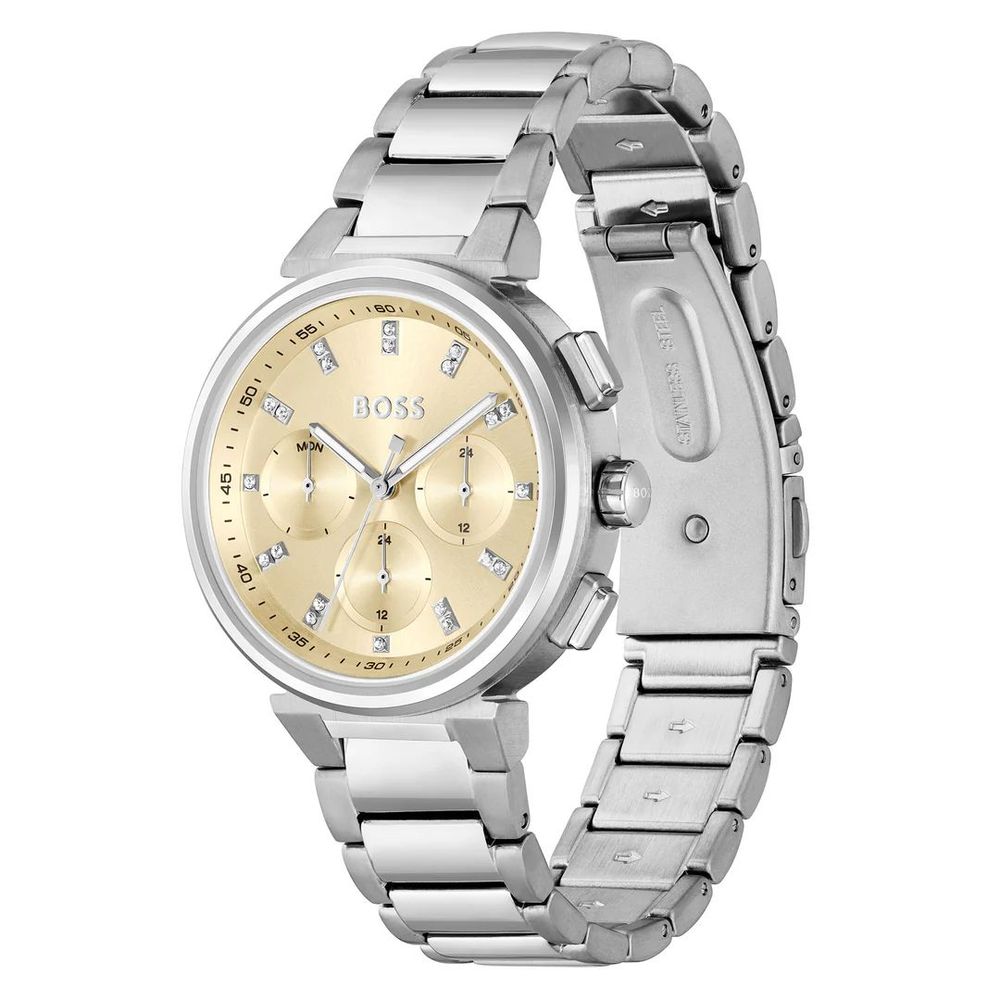 Hugo Boss Silberne Edelstahl-Dresswatch