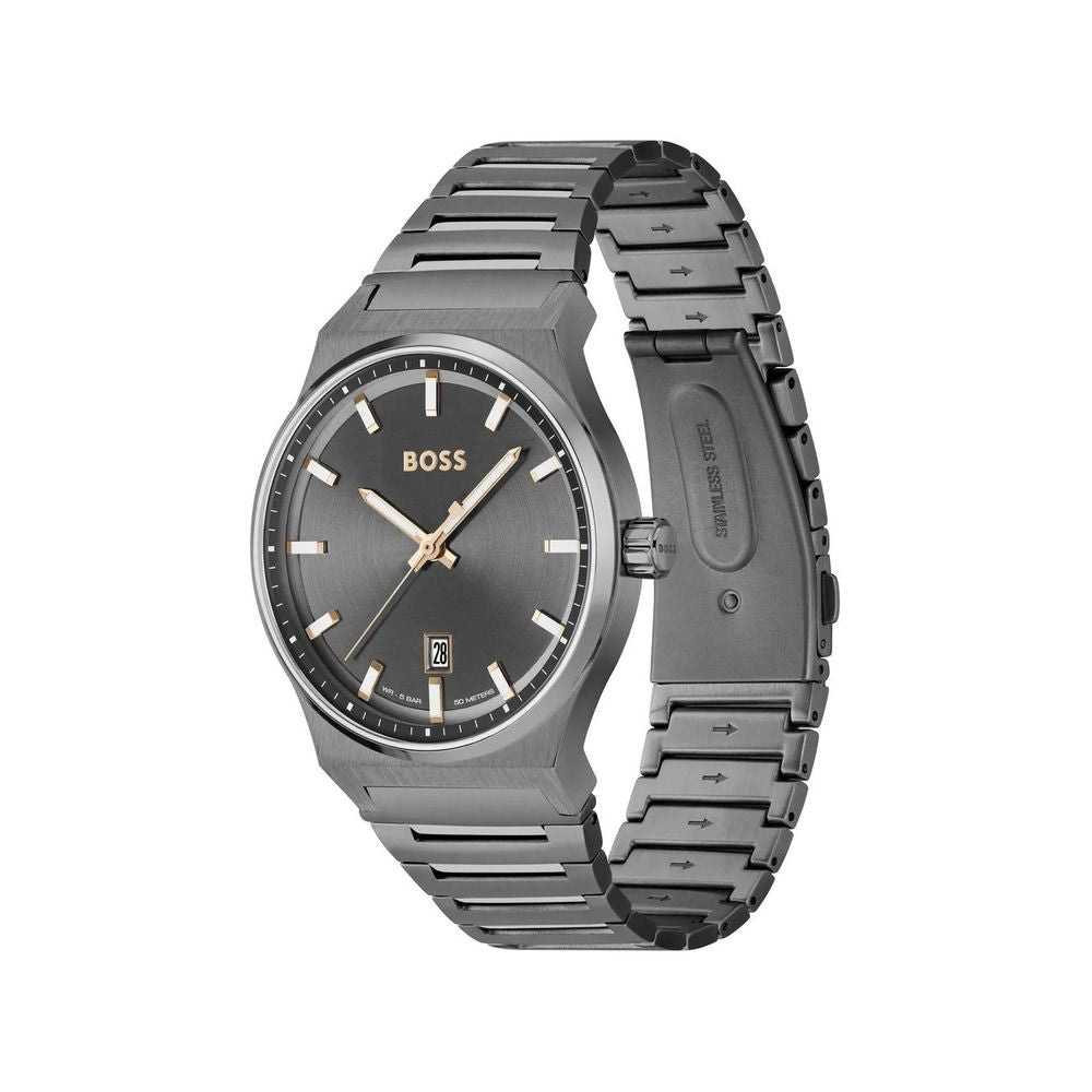 Hugo Boss Elegant Gray Stainless Steel Watch