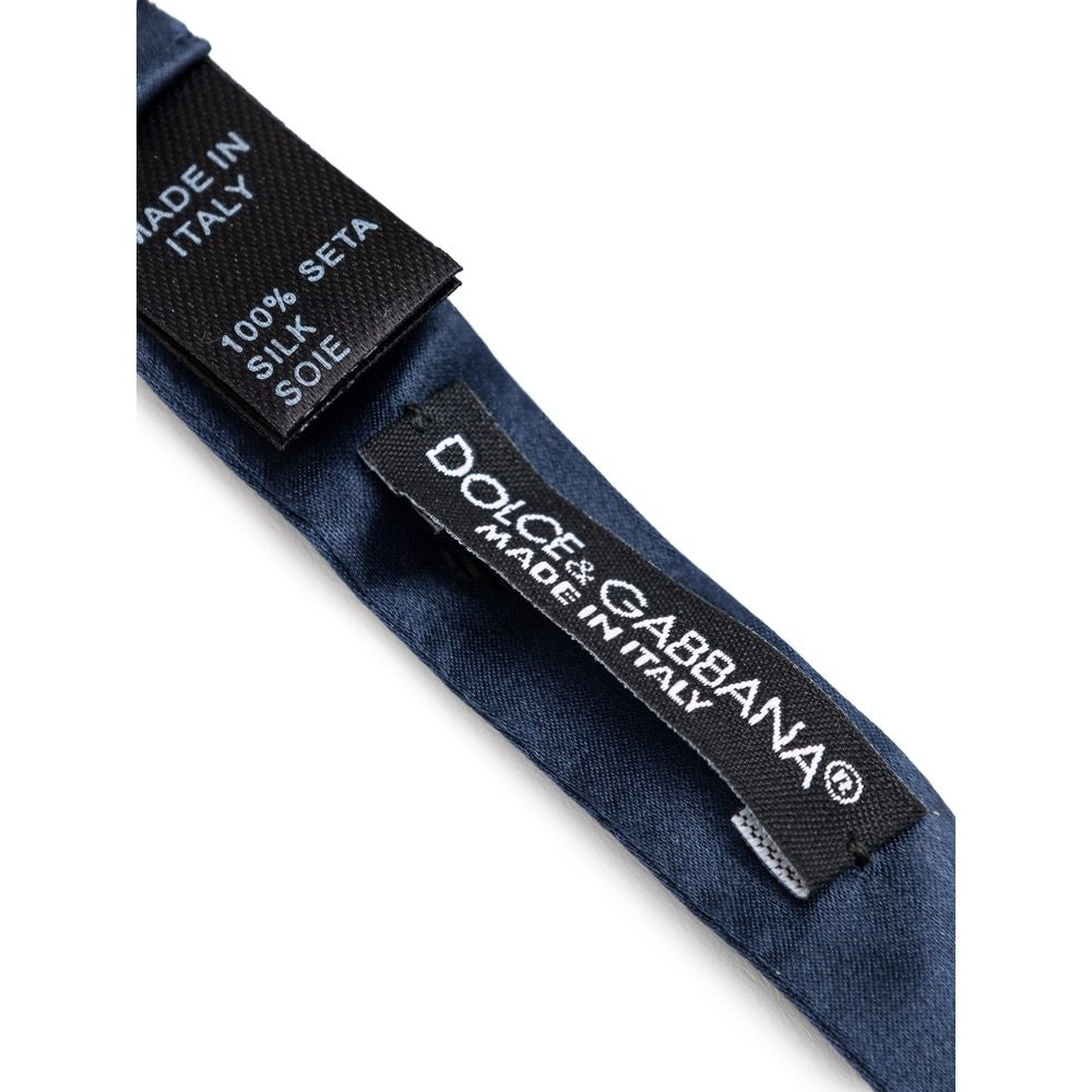 Dolce & Gabbana Blauer Seiden-Schleife