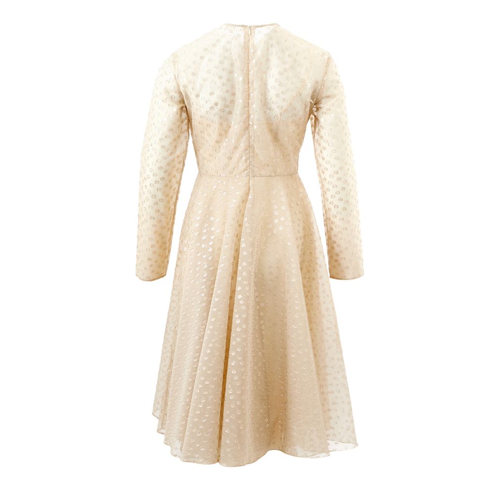 Lardini Beige Cotton Dress Elegance