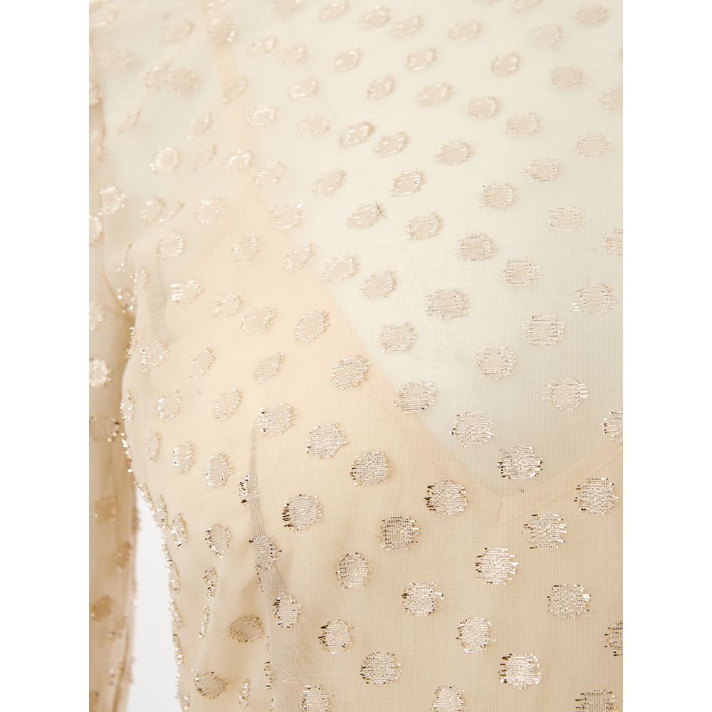 Lardini Beige Cotton Dress Elegance