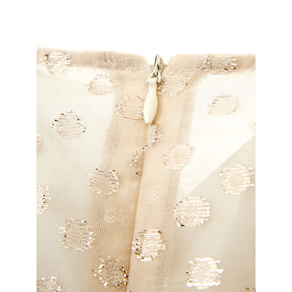 Lardini Beige Cotton Dress Elegance