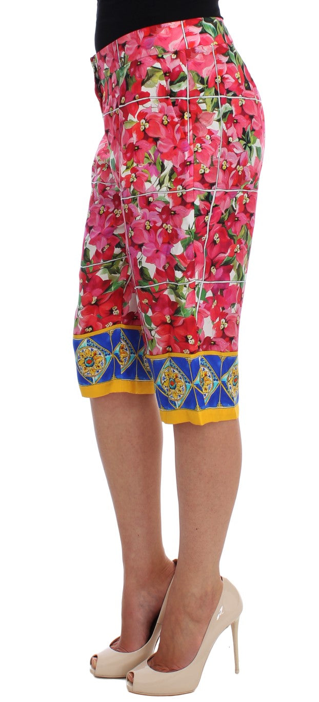 Dolce & Gabbana Multicolor Floral Knee Capri Shorts Trousers