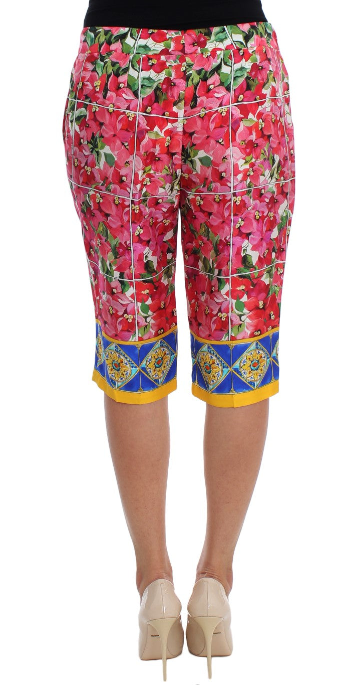 Dolce & Gabbana Multicolor Floral Knee Capri Shorts Trousers