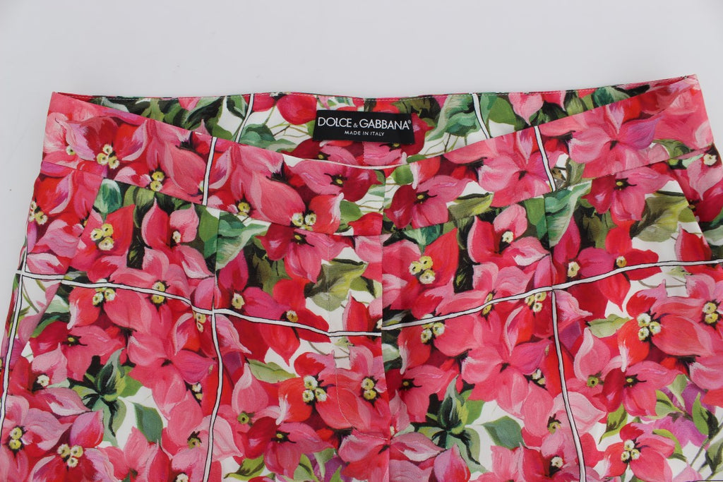 Dolce & Gabbana Multicolor Floral Knee Capri Shorts Trousers