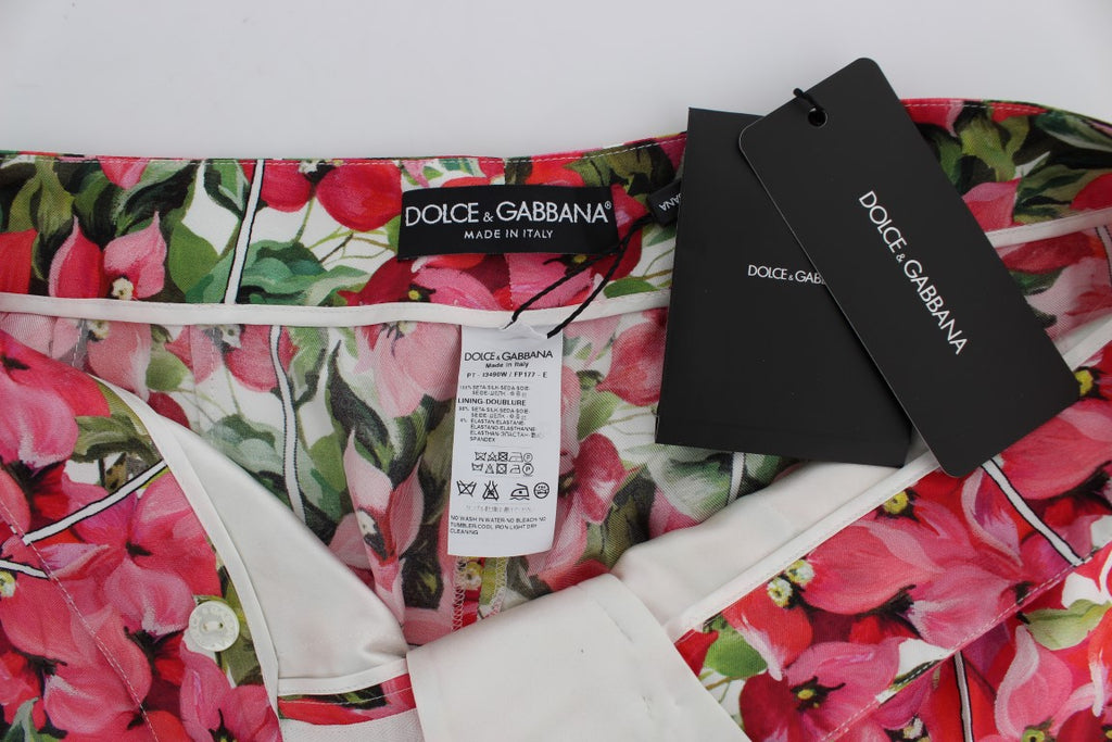 Dolce & Gabbana Multicolor Floral Knee Capri Shorts Trousers